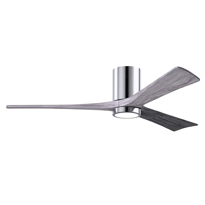 Matthews Fan Irene-3HLK 60in 3-Blade LED Ceiling Fan | Polished Chrome and Barn Wood Tone | Large Living Room & Great Room | Model IR3HLK-CR-BW-60