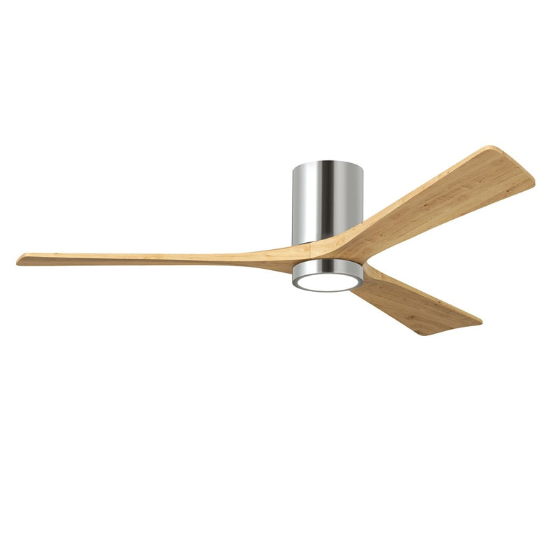 Matthews Fans Irene-3HLK 60in 3-Blade Ceiling Fan | Contemporary Polished Chrome and Light Maple Wood | Great Rooms & Open | Model IR3HLK-CR-LM-60