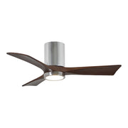 Matthews Fan Irene-3HLK 42in 3-Blade Ceiling Fan | Polished Chrome and Walnut Wood | Living Room & Bedroom | 42 x 42 x 12 in | Model IR3HLK-CR-WA-42