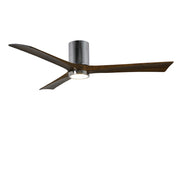 Matthews Fan Irene-3HLK 60in 3-Blade Ceiling Fan | Polished Chrome and Walnut Wood | Living Room & Bedroom | 60 x 60 x 12 in | Model IR3HLK-CR-WA-60