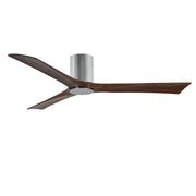 Matthews Fan Irene-3HLK 60in 3-Blade Ceiling Fan | Polished Chrome and Walnut Wood | Living Room & Bedroom | 60 x 60 x 12 in | Model IR3HLK-CR-WA-60