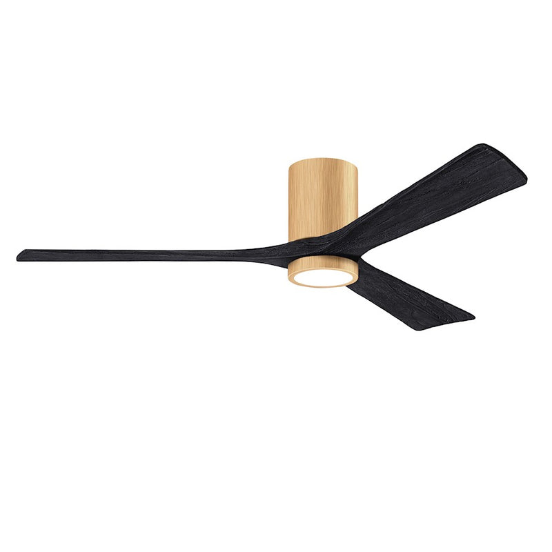 Matthews Fans Irene-3HLK 52in 3-Blade Ceiling Fan | Contemporary Walnut Tone Solid Wood Blades | Living Room & Covered Patio | Model IR3HLK-LM-WA-52