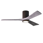 Matthews Fan Irene-HLK 52in 3-Blade LED Hugger Ceiling Fan | Textured Bronze and Barn Wood | Living Room & Covered Patio | Model IR3HLK-TB-BW-52