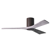 Matthews Fan Irene-HLK 52in 3-Blade LED Hugger Ceiling Fan | Textured Bronze and Barn Wood | Living Room & Covered Patio | Model IR3HLK-TB-BW-52