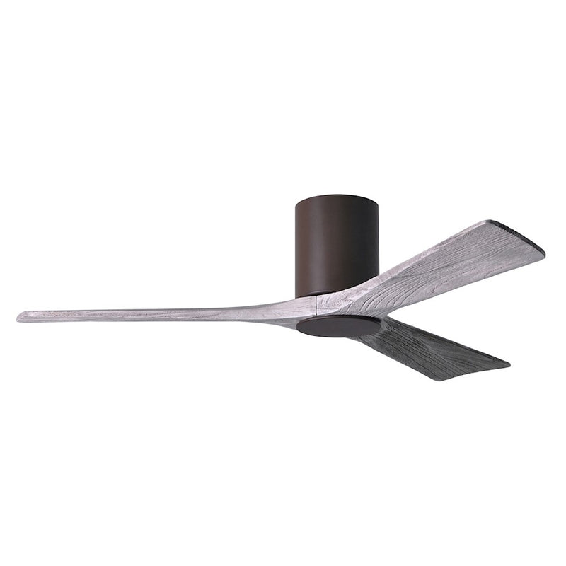 Matthews Fan Irene-HLK 52in 3-Blade LED Hugger Ceiling Fan | Textured Bronze and Barn Wood | Living Room & Covered Patio | Model IR3HLK-TB-BW-52