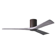 Matthews Fan Irene-HLK 60in 3-Blade LED Hugger Ceiling Fan | Textured Bronze and Barn Wood | Living Room & Covered Patio | Model IR3HLK-TB-BW-60