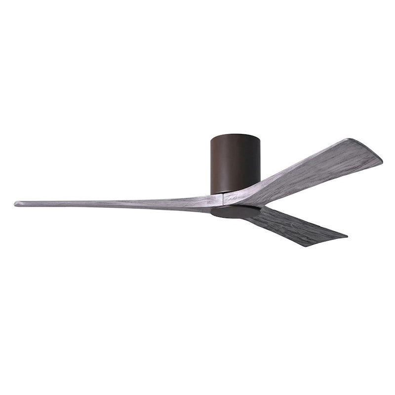 Matthews Fan Irene-HLK 60in 3-Blade LED Hugger Ceiling Fan | Textured Bronze and Barn Wood | Living Room & Covered Patio | Model IR3HLK-TB-BW-60