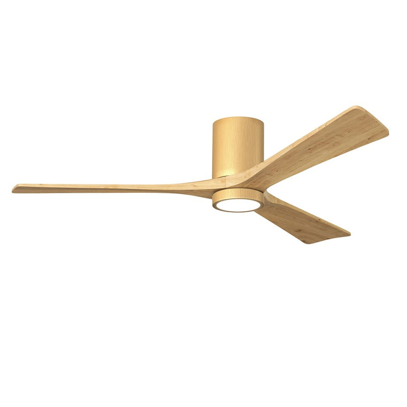 Matthews Fan Irene-3HLK 60in 3-Blade Flush Mount Ceiling Fan | Textured Bronze and Light Maple Wood | Great Room & Covered | Model IR3HLK-TB-LM-60
