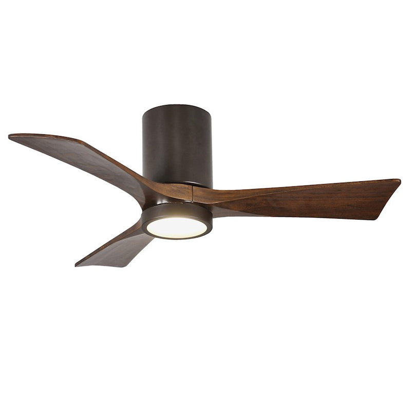 Matthews Fan Irene-3HLK 42in 3-Blade Ceiling Fan | Rustic Textured Bronze and Walnut Tone Wood | Living Room & Bedroom | Model IR3HLK-TB-WA-42