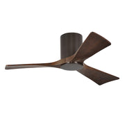 Matthews Fan Irene-3HLK 42in 3-Blade Ceiling Fan | Rustic Textured Bronze and Walnut Tone Wood | Living Room & Bedroom | Model IR3HLK-TB-WA-42