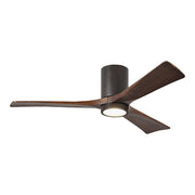 Matthews Fan Irene-3HLK 52in 3-Blade Ceiling Fan | Rustic Textured Bronze and Walnut Tone Wood | Living Room & Bedroom | Model IR3HLK-TB-WA-52