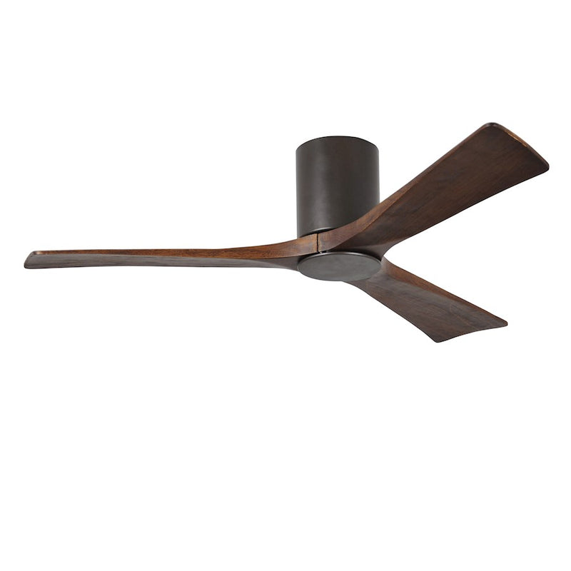 Matthews Fan Irene-3HLK 52in 3-Blade Ceiling Fan | Rustic Textured Bronze and Walnut Tone Wood | Living Room & Bedroom | Model IR3HLK-TB-WA-52