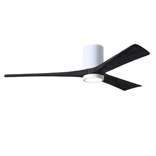 Matthews Fans Irene 3HLK 60in LED Ceiling Fan | Gloss White and Matte Black Solid Wood Blades | Living Room & Great Room | Model IR3HLK-WH-BK-60