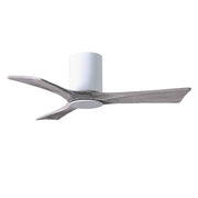 Matthews Fan Irene-3HLK 42in 3-Blade Ceiling Fan | Modern Gloss White and Barn Wood Tone Wood | Living Room & Bedroom | Model IR3HLK-WH-BW-42