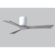 Matthews Fan Irene-HLK 52in 3-Blade LED Hugger Ceiling Fan | Gloss White and Barn Wood Solid Wood | Bedroom & Living Room | Model IR3HLK-WH-BW-52