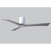 Matthews Fan Irene-HLK 60in 3-Blade LED Hugger Ceiling Fan | Gloss White and Barn Wood Solid Wood | Bedroom & Living Room | Model IR3HLK-WH-BW-60