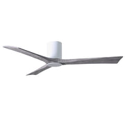 Matthews Fan Irene-HLK 60in 3-Blade LED Hugger Ceiling Fan | Gloss White and Barn Wood Solid Wood | Bedroom & Living Room | Model IR3HLK-WH-BW-60