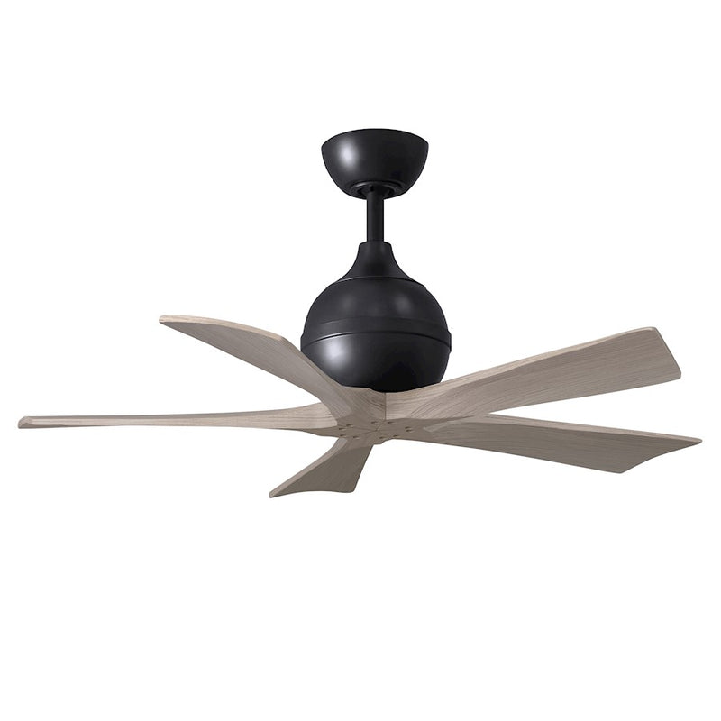 Matthews Fans Irene-5 60in 5-Blade Ceiling Fan | Contemporary Textured Bronze and Light Maple Wood | Living Room & Bedroom | Model IR5-TB-LM-60