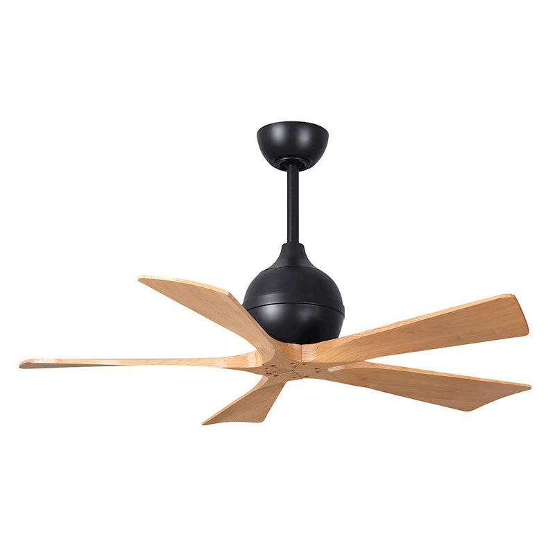 Matthews Fans Irene-5 60in 5-Blade Ceiling Fan | Contemporary Textured Bronze and Light Maple Wood | Living Room & Bedroom | Model IR5-TB-LM-60