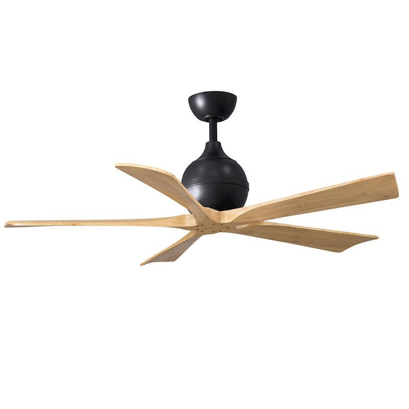 Matthews Fans Irene-5 60in 5-Blade Ceiling Fan | Contemporary Textured Bronze and Light Maple Wood | Living Room & Bedroom | Model IR5-TB-LM-60