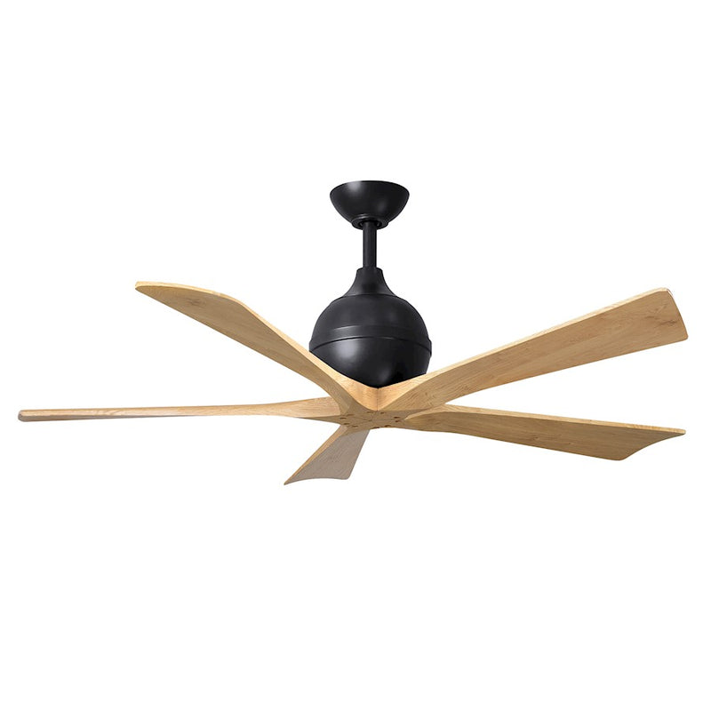Matthews Fans Irene-5 60in 5-Blade Ceiling Fan | Contemporary Textured Bronze and Light Maple Wood | Living Room & Bedroom | Model IR5-TB-LM-60