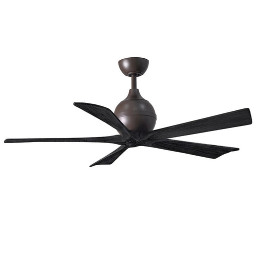 Matthews Fans Irene-5 52in 5-Blade Ceiling Fan | Textured Bronze and Matte Black Solid Wood Blades | Living Room & Bedroom | Model IR5-TB-BK-52