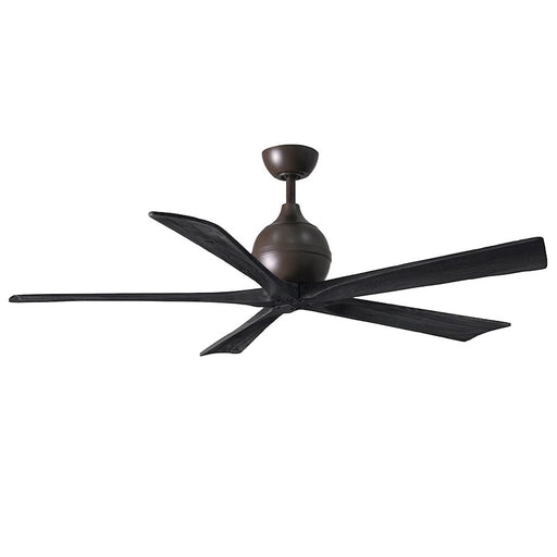 Matthews Fans Irene-5 60in 5-Blade Ceiling Fan | Textured Bronze and Matte Black Solid Wood Blades | Living Room & Bedroom | Model IR5-TB-BK-60