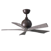 Matthews Fan Irene-5 42in 5-Blade Ceiling Fan | Rustic Textured Bronze and Barn Wood Solid Wood Blades | Living Room & Covered | Model IR5-TB-BW-42