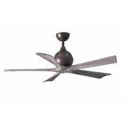 Matthews Fan Irene-5 52in 5-Blade Ceiling Fan | Rustic Textured Bronze and Barn Wood | Living Room & Covered Patio | Model IR5-TB-BW-52