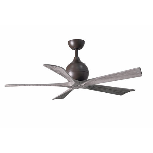 Matthews Fan Irene-5 52in 5-Blade Ceiling Fan | Rustic Textured Bronze and Barn Wood | Living Room & Covered Patio | Model IR5-TB-BW-52