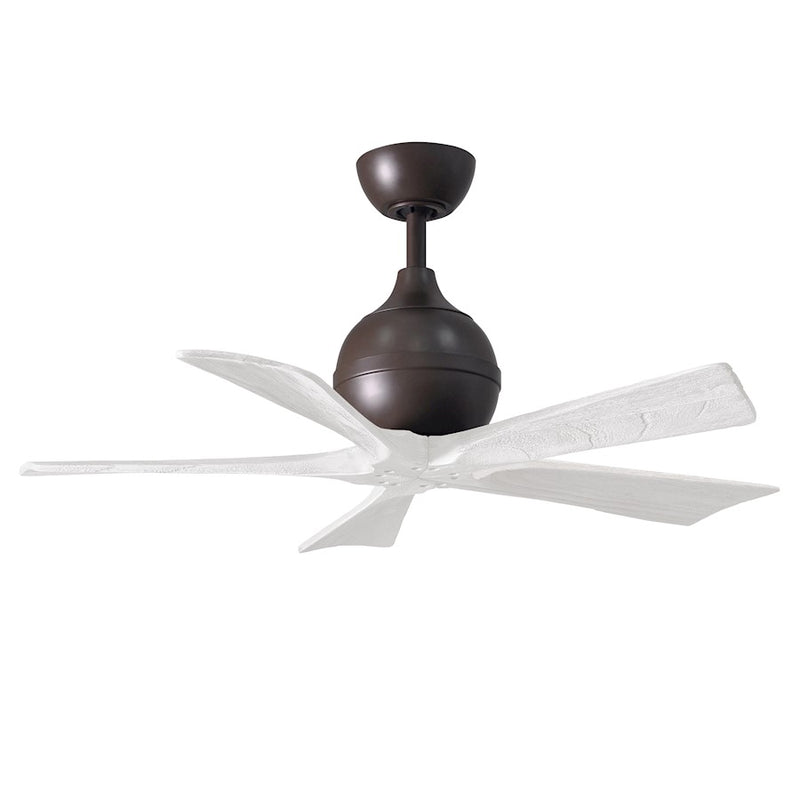 Matthews Fans Irene-5 42in 5-Blade Ceiling Fan | Textured Bronze and Matte White Solid Wood | Living Room & Bedroom | Model IR5-TB-MWH-42