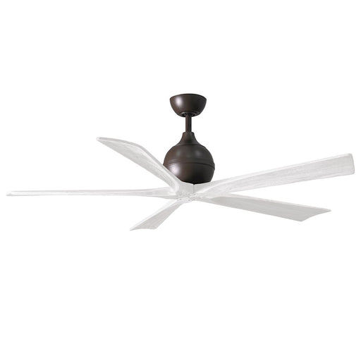 Matthews Fans Irene-5 60in 5-Blade Ceiling Fan | Textured Bronze and Matte White Solid Wood | Living Room & Bedroom | Model IR5-TB-MWH-60