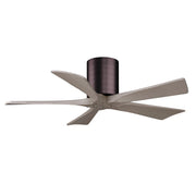 Matthews Fans Irene-5H 42in 5-Blade Ceiling Fan | Brushed Bronze and Gray Ash Solid Wood Blades | Bedroom & Home Office | Model IR5H-BB-GA-42