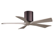 Matthews Fans Irene-5H 42in 5-Blade Ceiling Fan | Brushed Bronze and Gray Ash Solid Wood Blades | Bedroom & Home Office | Model IR5H-BB-GA-42