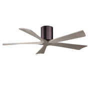 Matthews Fans Irene-5H 52in 5-Blade Ceiling Fan | Brushed Bronze and Gray Ash Solid Wood Blades | Living Room & Dining Room | Model IR5H-BB-GA-52