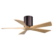 Matthews Fans Irene-5H 42in 5-Blade Ceiling Fan | Brushed Bronze and Light Maple Wood | Living Room & Bedroom | 42 x 42 x 10 in | Model IR5H-BB-LM-42