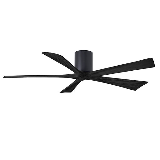 Matthews Fans Irene 5H 60in 5-Blade Ceiling Fan | Matte Black Solid Wood Blades | Bedroom & Living Room | 60 x 60 x 10 in | Model IR5H-BK-BK-60