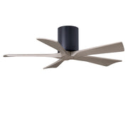 Matthews Fans Irene 5H 42in 5-Blade Ceiling Fan | Matte Black & Gray Ash Solid Wood Blades | Bedroom & Living Room | Model IR5H-BK-GA-42