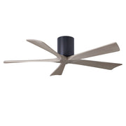 Matthews Fans Irene 5H 52in 5-Blade Ceiling Fan | Matte Black & Gray Ash Solid Wood Blades | Bedroom & Living Room | Model IR5H-BK-GA-52