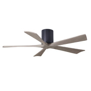 Matthews Fans Irene 5H 52in 5-Blade Ceiling Fan | Matte Black & Gray Ash Solid Wood Blades | Bedroom & Living Room | Model IR5H-BK-GA-52