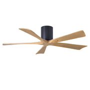 Matthews Fans Irene-5H 52in 5-Blade Ceiling Fan | Contemporary Matte Black and Light Maple Wood | Bedroom & Living Room | Model IR5H-BK-LM-52