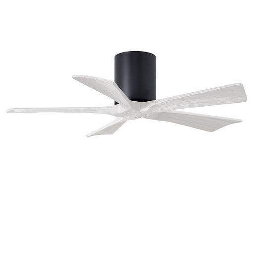 Matthews Fans Irene-5H 42in 5-Blade Ceiling Fan | Contemporary Matte Black and Matte White Wood | Bedroom & Living Room | Model IR5H-BK-MWH-42