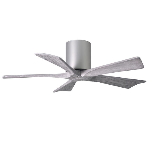 Matthews Fan Irene-5H 42in 5-Blade Flush Mount Ceiling Fan | Brushed Nickel and Barn Wood | Bedroom & Living Room | Model IR5H-BN-BW-42