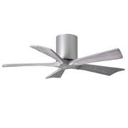Matthews Fan Irene-5H 42in 5-Blade Flush Mount Ceiling Fan | Brushed Nickel and Barn Wood | Bedroom & Living Room | Model IR5H-BN-BW-42