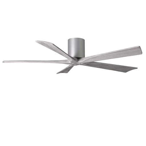 Matthews Fan Irene-H 60in 5-Blade Flush Mount Ceiling Fan | Brushed Nickel and Barn Wood | Living Room & Bedroom | Model IR5H-BN-BW-60