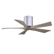 Matthews Fans Irene-5H 42in 5-Blade Ceiling Fan | Brushed Nickel and Gray Ash Solid Wood | Bedroom & Living Room | Model IR5H-BN-GA-42