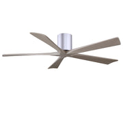 Matthews Fans Irene-5H 60in 5-Blade Ceiling Fan | Brushed Nickel and Gray Ash Solid Wood | Bedroom & Living Room | Model IR5H-BN-GA-60