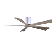 Matthews Fans Irene-5H 60in 5-Blade Ceiling Fan | Brushed Nickel and Gray Ash Solid Wood | Bedroom & Living Room | Model IR5H-BN-GA-60