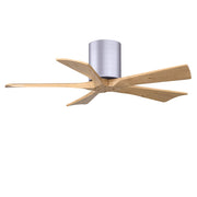 Matthews Fans Irene-5H 42in 5-Blade Ceiling Fan | Contemporary Brushed Nickel and Light Maple Solid Wood | Bedroom & Living | Model IR5H-BN-LM-42