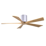 Matthews Fans Irene-5H 52in 5-Blade Ceiling Fan | Contemporary Brushed Nickel and Light Maple Solid Wood | Bedroom & Living | Model IR5H-BN-LM-52